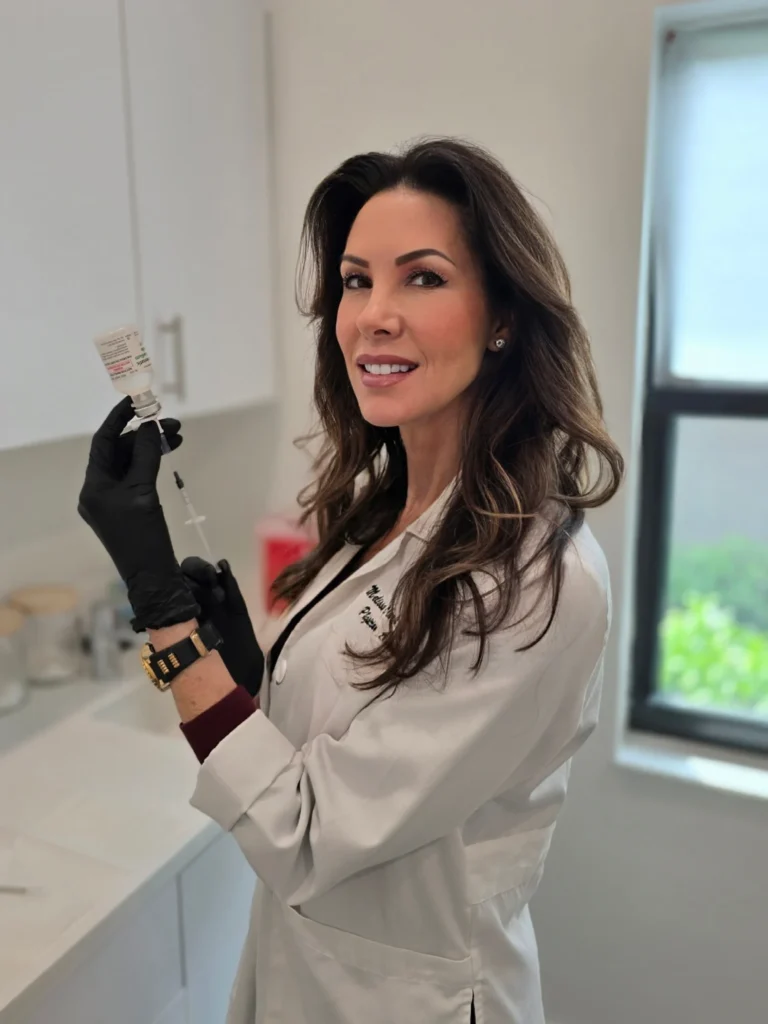 Melissa Clark PA-C performing injectable treatment in Tampa Florida